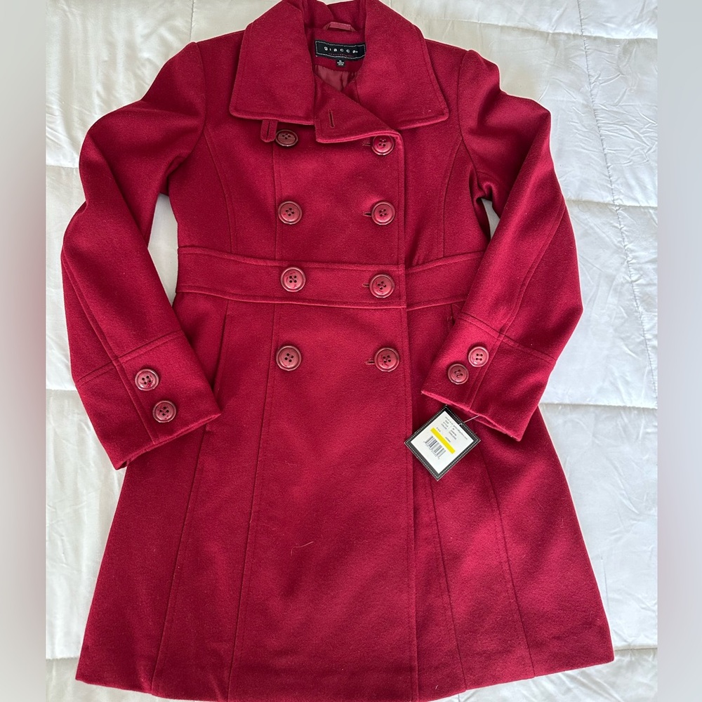 Giacca Women's Classic Red Pea Coat